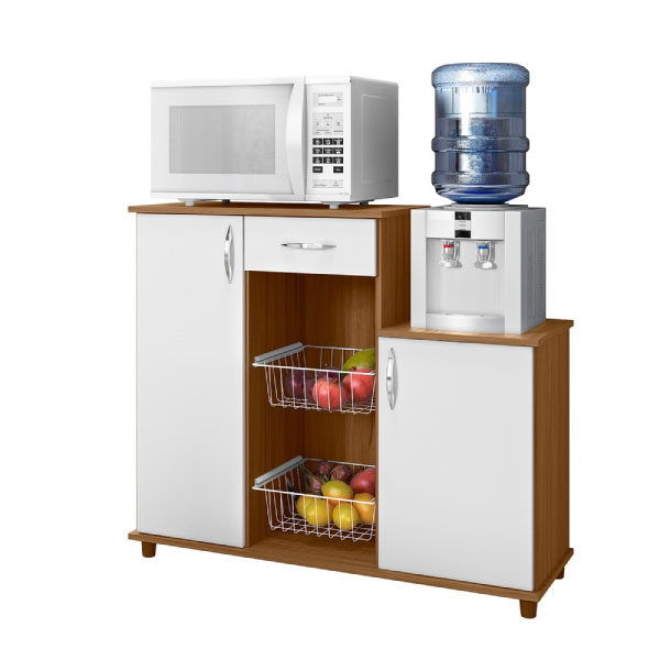 Balcón Frutera 890 2 Puertas 1 Cajón Diva New Notavel Freijo Trend | Blanco New