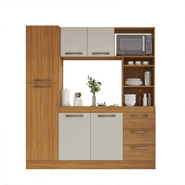 Kit Cocina 6 Puertas 3 Cajones Nt3125 Notavel Freijo Trend/Off White