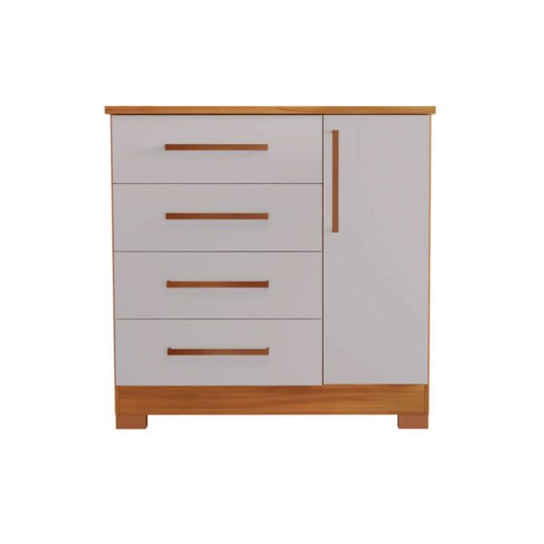 Cómoda Zapatera 1 Puerta 4 Cajones Nt5185 Notavel Blanco