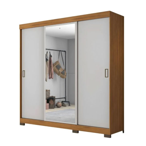 Ropero 3 Puertas con Espejo NT5020 Notavel Freijó Trend | Off White