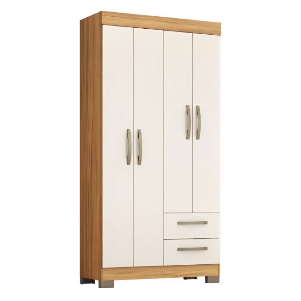 Ropero 4 Puertas 2 Cajones Nt6010 Freijo Trend | Off White