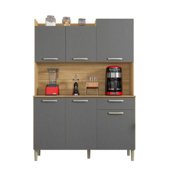 Mueble de Cocina Kits Paraná Genova Freijó/Gris