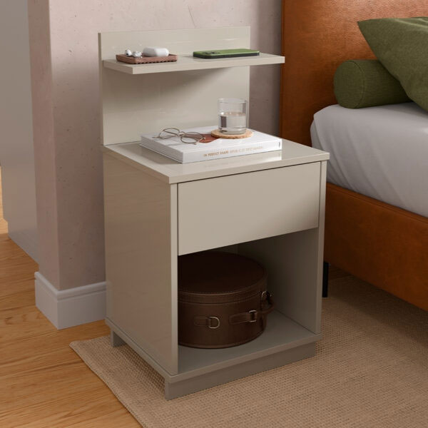 Mesa De Luz 1 Cajón Mavie Patrimar Off White