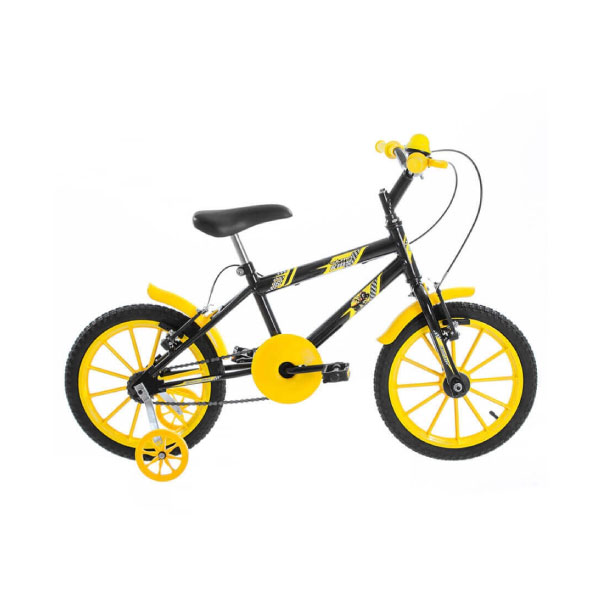 Bicicleta Aro 16 Kids Ultra Bikes Negro|Amarillo