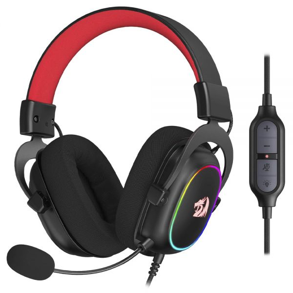 Auricular Redragon H510-RGB Zeus X 7.1 USB Negro y Rojo