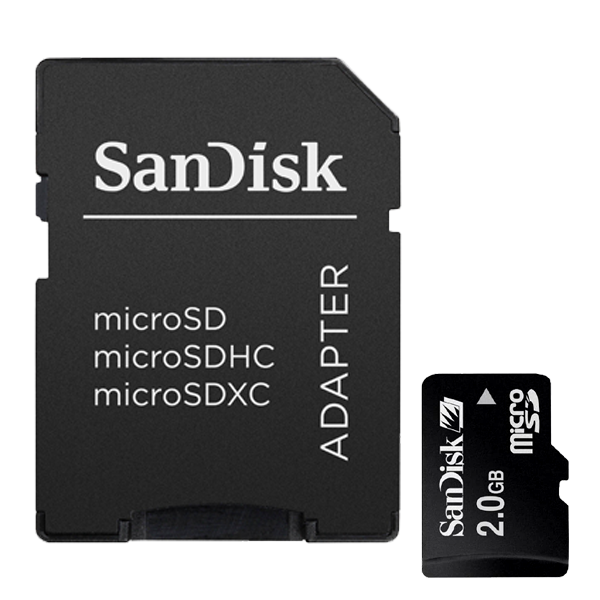 Micro SD Sandisk 2 GB con Adaptador