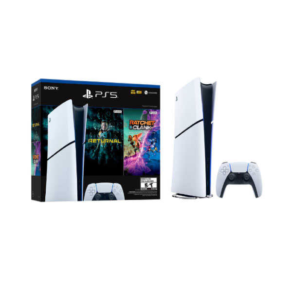 Consola PS5 Play Station 5 Digital Sony Slim-Incluye 2 juegos (Returnal+Ratchet & Clank)
