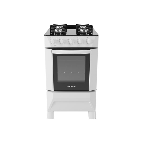 Cocina 4 Hornallas Neo Glass Suggar Blanco