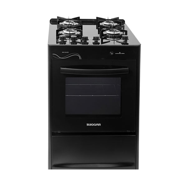 Cocina 4 Hornallas Neo Glass Suggar Negro