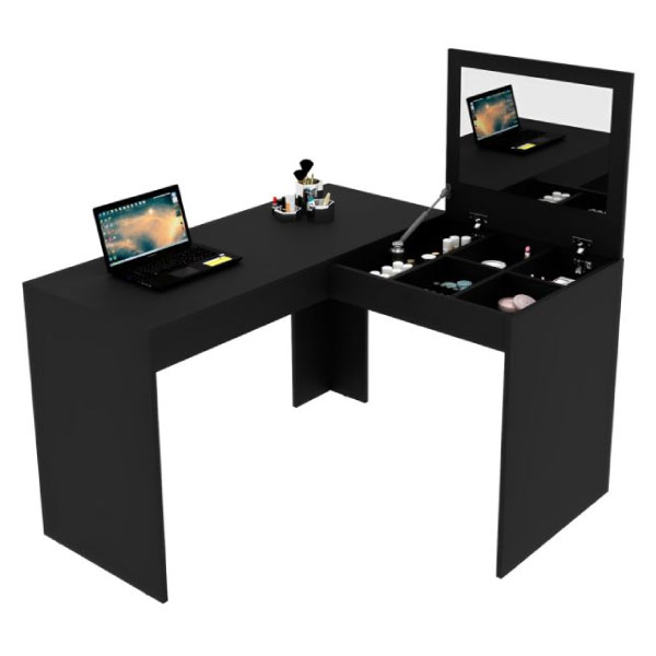 Mesa De Oficina Y Tocador Pe2021 Tecnomobili Negro