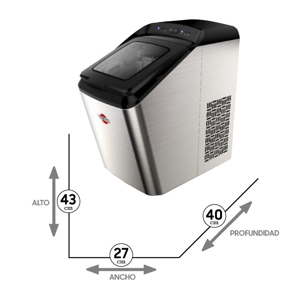 FABRICADORA DE HIELO TOKYO 15KG - Vista 2