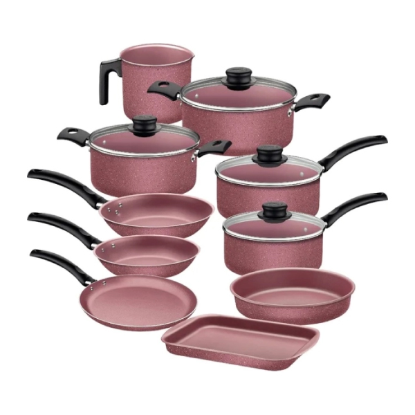 Juego de OIlas Tramontina 10P Granito Rosa