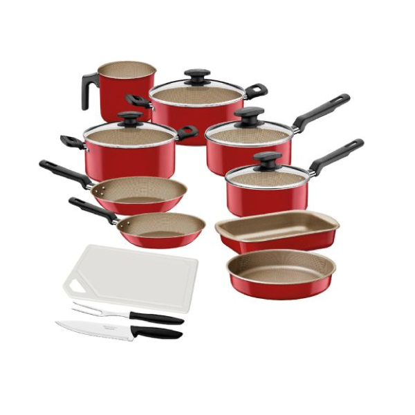Juego de Olla Tramontina 27899/512 New Turquia 12P Rojo
