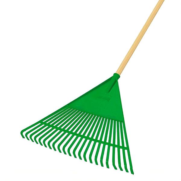 Escoba Rastrillo Verde Con Cabo Trapp