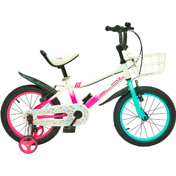 Bicicleta Veloz Starlet VZ 14 Aro 16 Turquesa/Rosa