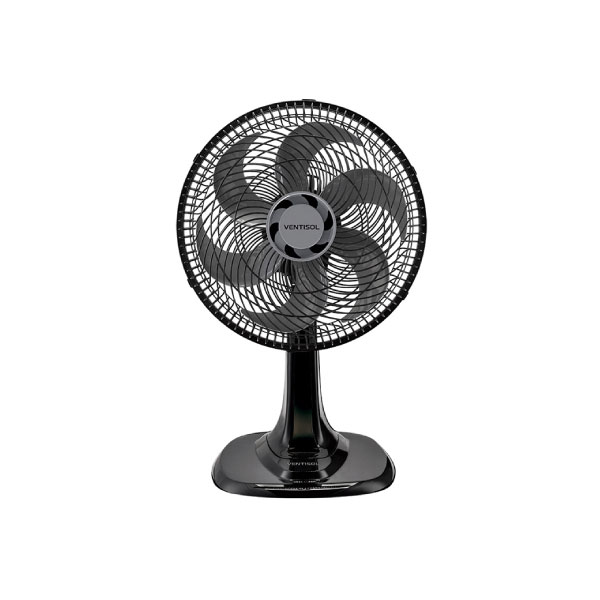 Ventilador De Mesa 50 Cm Turbo 6 Aspas Ventisol Negro