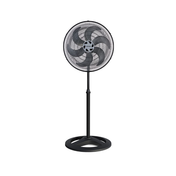 Ventilador De Pie 50 Cm Turbo 6 Aspas Ventisol Negro