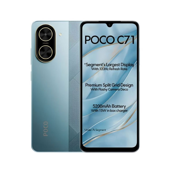 Celular Xiaomi Poco C71 6.88" Ds Lte 4/128Gb Blue 15W